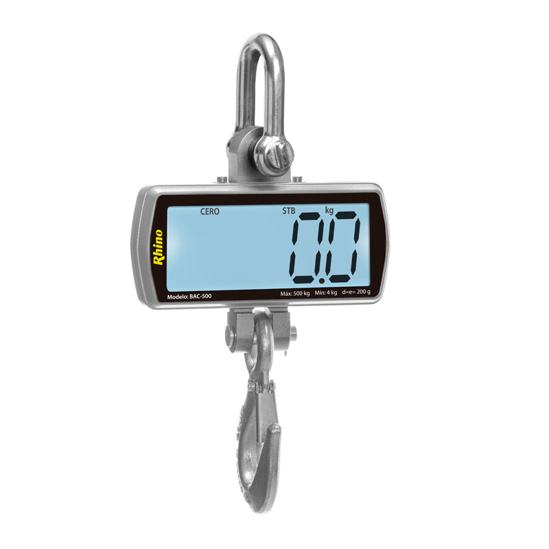 Báscula Electrónica colgante de 500 kilos Rhino Bac-500