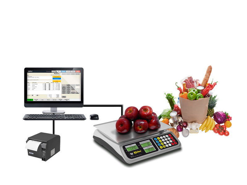 Báscula Electrónica Multifunciones de 40 kilos con Puerto USB Rhino Bar-8RS