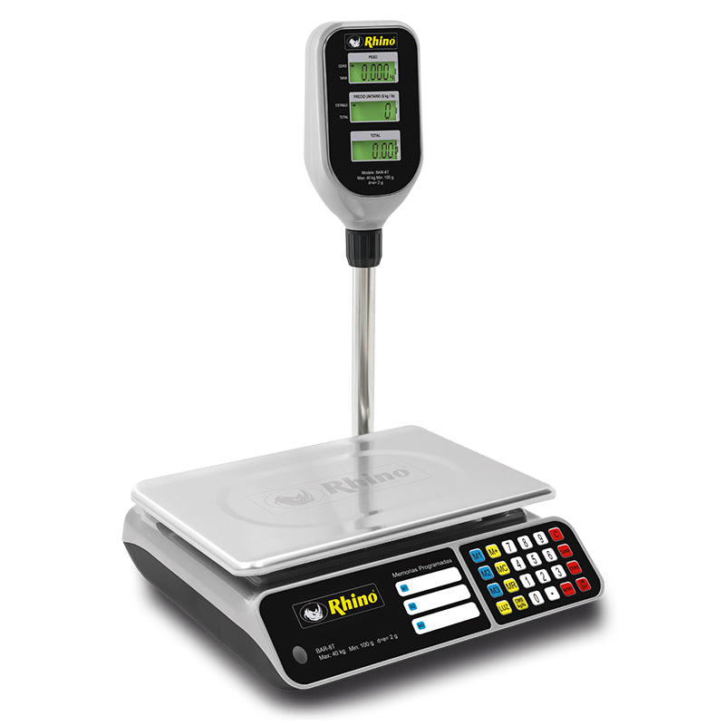 Báscula Electrónica Multifunciones de 40 kilos con Puerto USB Rhino Bar-8T